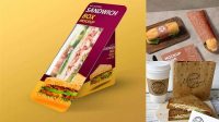 6376+ Sandwich Wrap Mockup Free Exclusive PSD Design Freebie