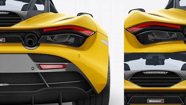 6377+ McLaren 720S PSD Mockup Back View Download Free PSD