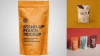 6378+ Stand-Up Pouch with Handle PSD Mockup Editable Photoshop Free Mockup