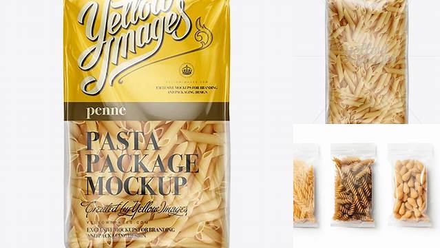 6383+ Penne Rigate Package PSD Mockup Editable Photoshop File