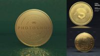 6384+ Free Gold Coin Mockup Premium Freebie for Designers