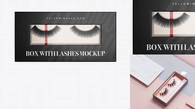 6386+ Closed Box with Lashes PSD Mockup Free Graphic Design Resource