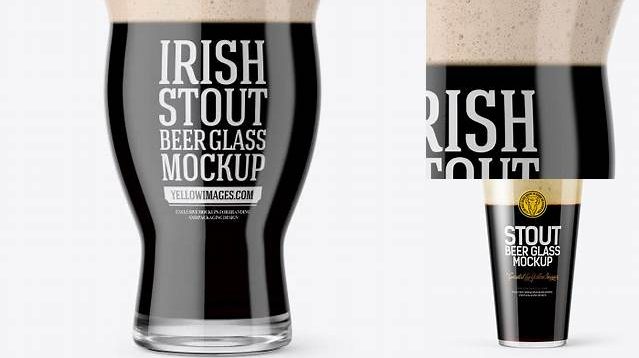 6386+ Revival Glass With Irish Stout Beer PSD Mockup Download Free