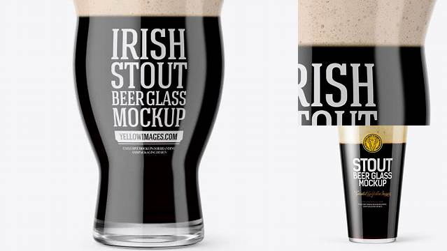 6386+ Revival Glass With Irish Stout Beer PSD Mockup Download Free