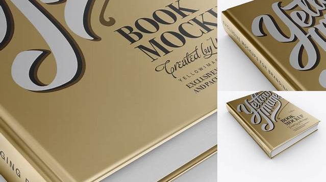 6397+ Metallic Book PSD Mockup Half Side View High-Angle Shot Unique Free Photoshop Files