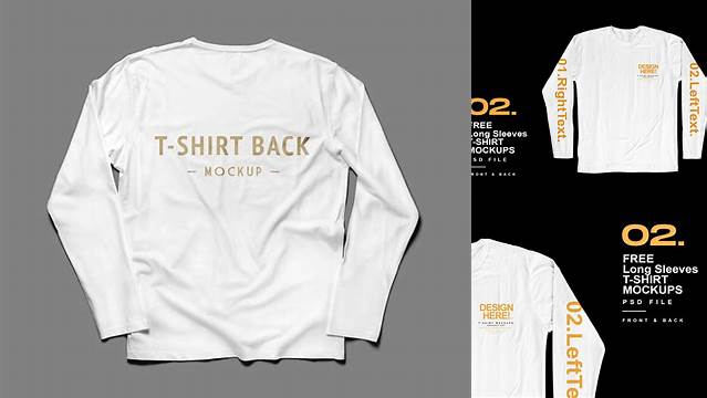 6398+ Long Sleeve T-shirt Mockup Free Download Include TIFF