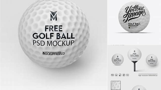 6400+ Matte Golf Ball PSD Mockup Front View Exclusive Free Photoshop Mockup