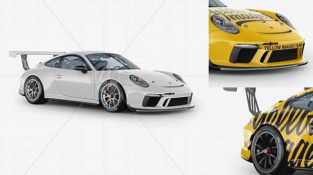 6401+ Porsche 911 GT3 PSD Mockup Half Side View Professional Design PSD