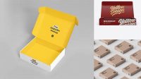 6405+ Textured Box PSD Mockup Front View Free Mockup PSD Template