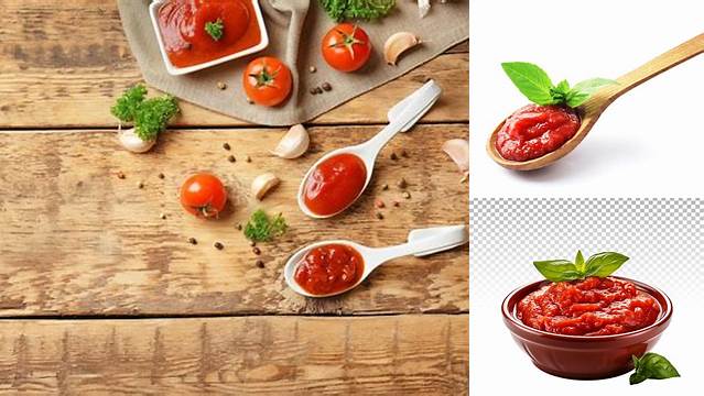 6412+ Wooden Spoon With Tomato Sauce Elegant and Versatile PSD Resource