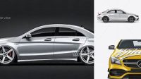 6415+ Mercedes CLA 45 AMG PSD Mockup Side View Free Design Resource