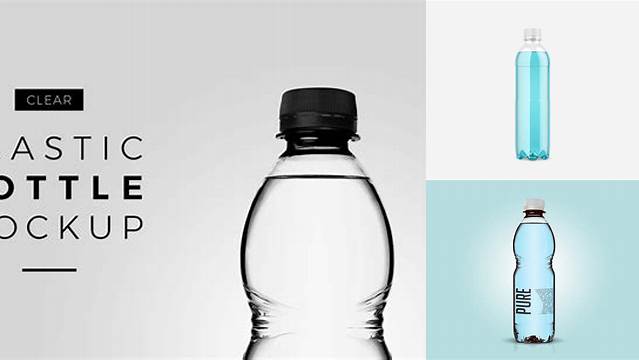 6416+ 150ml Clear Plastic Bottle PSD Mockup Fully Layered PSD Freebie