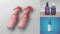 6416+ Spray Bottle Mockup Free Customizable PSD