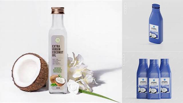 6421+ Coconut Oil Bottle Mockup Free Download Fully Layered PSD Freebie