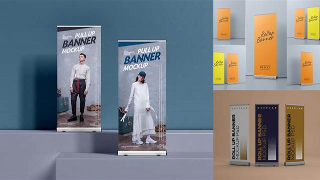 6424+ Pull Up Banner Mockup Psd Mockup PSD Free Download