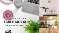 6426+ Free Table Mockup Fully Layered Photoshop Freebie