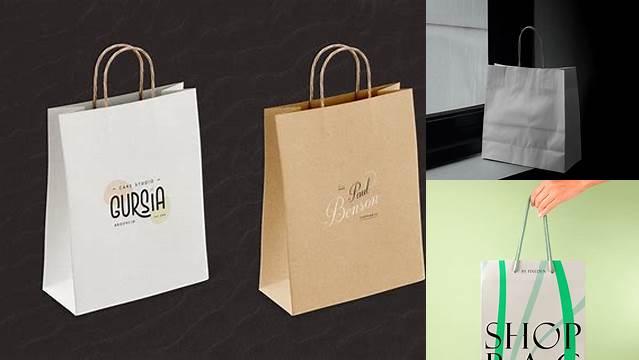 6428+ Metallic Paper Bag PSD Mockup Smart Editable Design Mockup