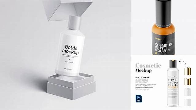 643+ Small Glossy Cosmetic Bottle PSD Mockup Creative Design Mockup