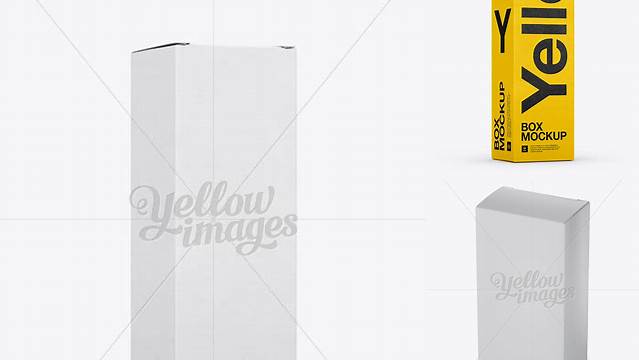 6436+ Nasal Spray Box PSD Mockup 25° Angle Front View High-Angle Shot Creative PSD Resources