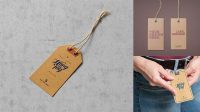 6440+ Kraft Hang Tag PSD Mockup Front & Back Views Elegant and Versatile PSD Resource