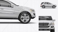 6440+ Mercedes-benz ML PSD Mockup Right view Professional Photoshop Design Freebie