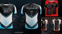 6443+ Jersey Esport Team Mockup Free Graphic Design Resource