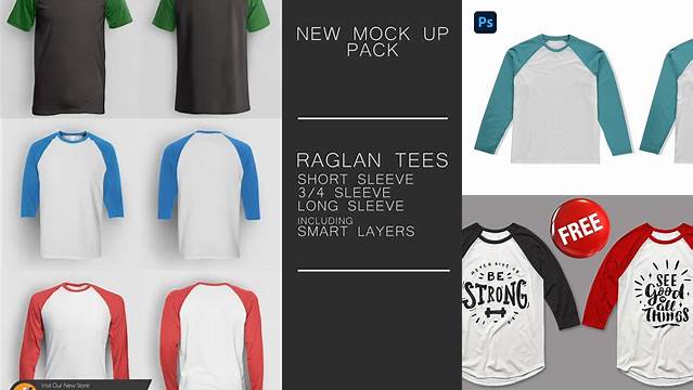 6449+ Mock Up Kaos Raglan PSD Free Download