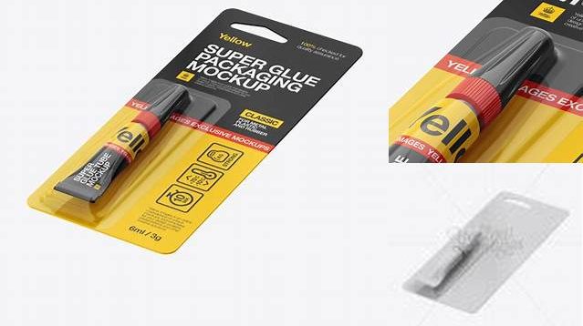 6449+ Super Glue Package PSD Mockup Halfside View Premium Design Freebie