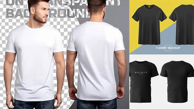 6465+ T Shirt Mockup Front And Back Psd Professional PSD Mockup