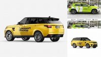 6467+ SUV Crossover Car PSD Mockup Side View Photoshop Freebie