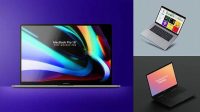 6468+ Macbook Pro PSD Mockup Front View Creative Free Photoshop Template