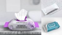 6471+ Wet Wipes Mockup Free PSD