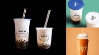 6472+ Milk Tea Mockup Free Include TIFF