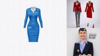 6474+ Flight Attendant Uniform Mockup Easy Editable