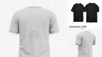 6478+ Men’s Heather Short Sleeve T-Shirt PSD Mockup Front View Unique High-Resolution Photoshop Mockup