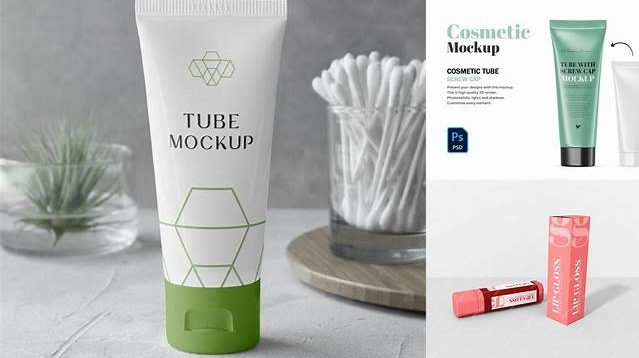 648+ Glossy Plastic Tube PSD Mockup Front View Premium Mockup Freebie