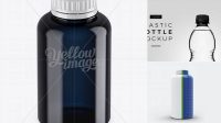 6487+ Blue Plastic Bottle PSD Mockup High-Angle Shot Advanced Photoshop Template