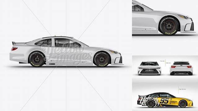 6487+ Nascar Camry Right view PSD Mockup High-Quality Design Free PSD