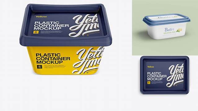 6488+ 500g Matte Butter Tub PSD Mockup Front Download Premium PSD Resource