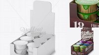 6488+ Fruit Puree Box PSD Mockup Halfside View High Angle Fully Editable Photoshop PSD Free Download