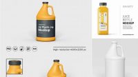 6489+ Plastic Juice Jug PSD Mockup Layered PSD for Easy Editing