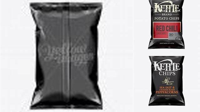 6491+ Black Plastic Snack Package Medium Free PSD