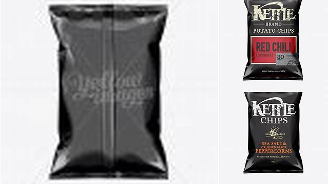 6491+ Black Plastic Snack Package Medium Free PSD