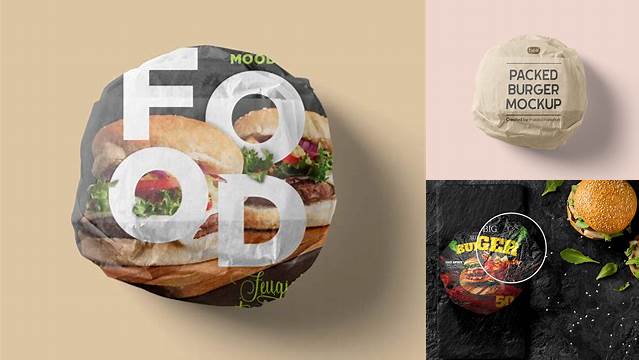 6491+ Burger Paper Mockup Free Free Mockup PSD