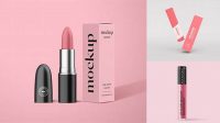 6494+ Glossy Lipstick With Metallic Ring PSD Mockup Download Now High-Quality PSD Template