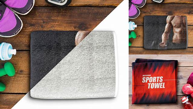 6494+ Gym Towel Mockup Custom Mockup Graphic Design