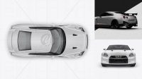 6496+ Nissan GTR PSD Mockup Top view Free PSD for Creatives