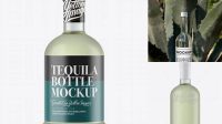 6497+ Frosted Bottle With Joven Tequila PSD Mockup Editable and Customizable PSD