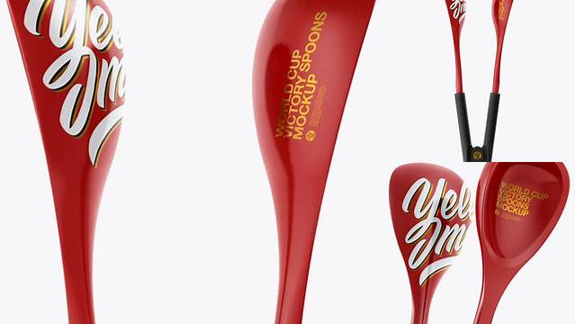 650+ Glossy World Cup Victory Spoons PSD Mockup Front View Free Stylish PSD for Graphic Designers