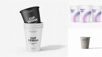 650+ Paper Cup PSD Mockup Front View High Angle Shot Exclusive Layered PSD Mockup